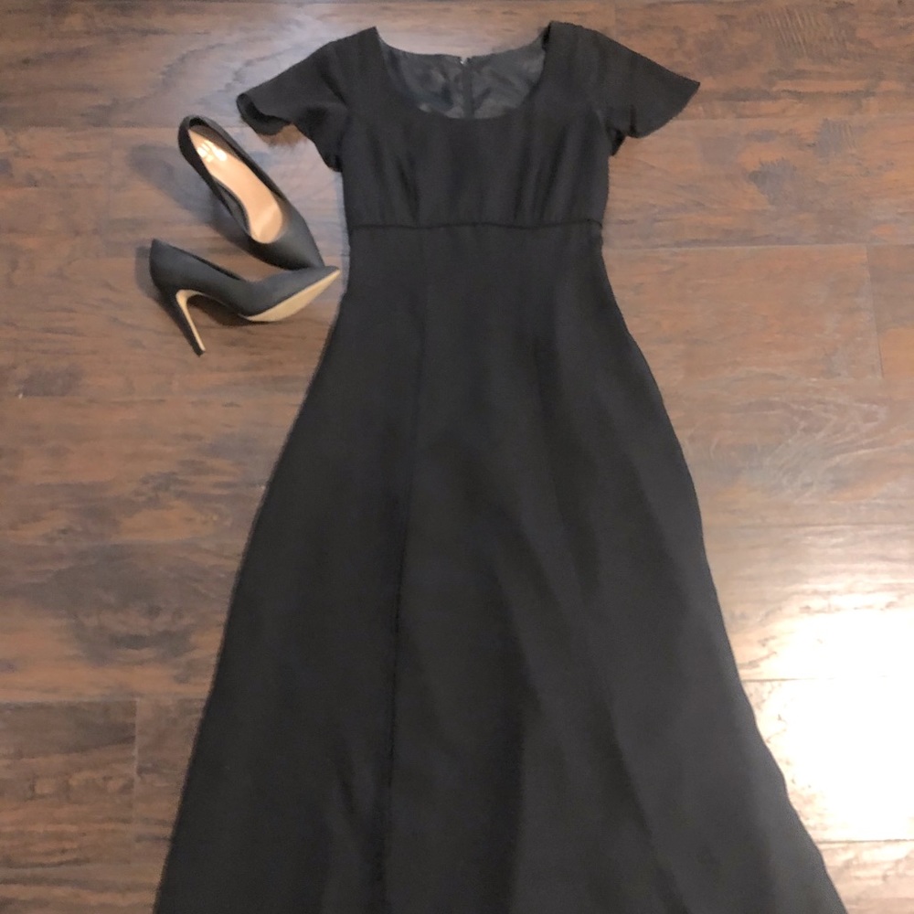 Black floor length dress